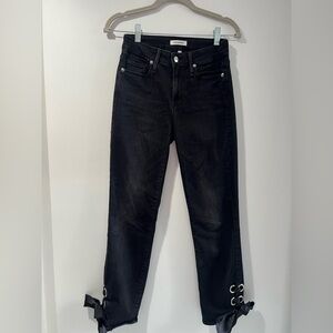Good American Black Ankle Jeans